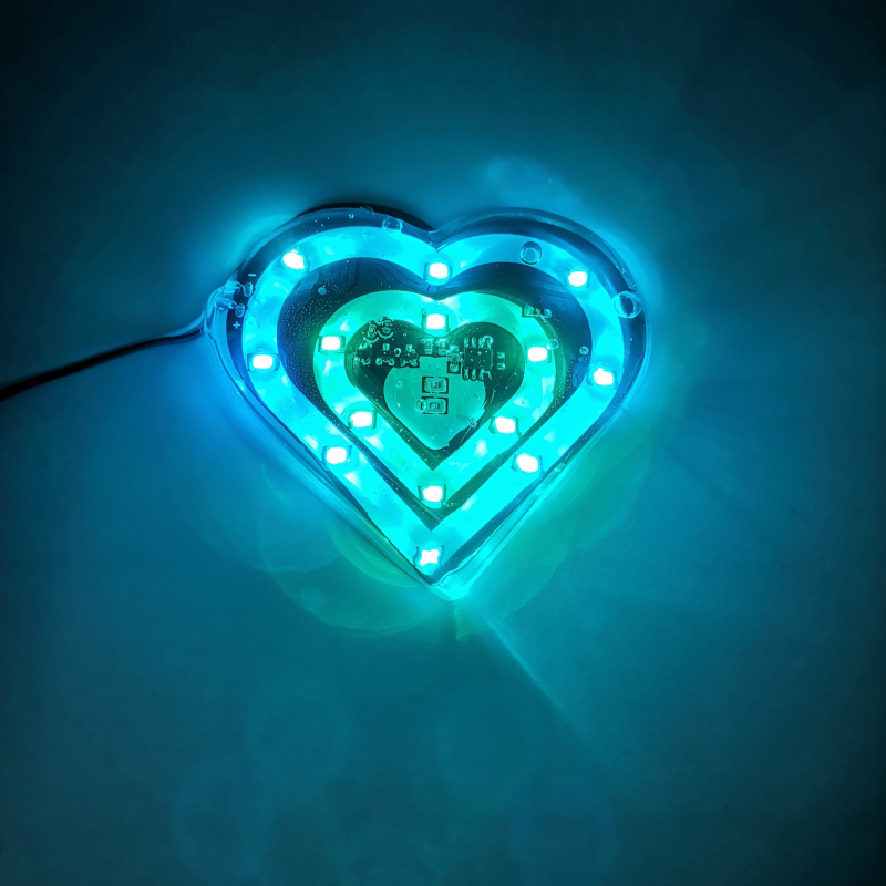 Мотоциклетна 12V LED мигаща светлина с Love Peach абажур - водоустойчива, 3W