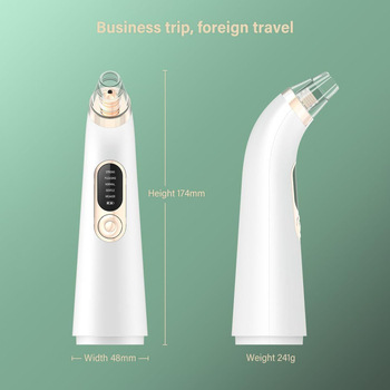 Dispozitiv electric pentru curățarea feței și eliminarea punctelor negre, model Y001, 5 viteze, carcasă ABS, elimină puncte negre și acnee