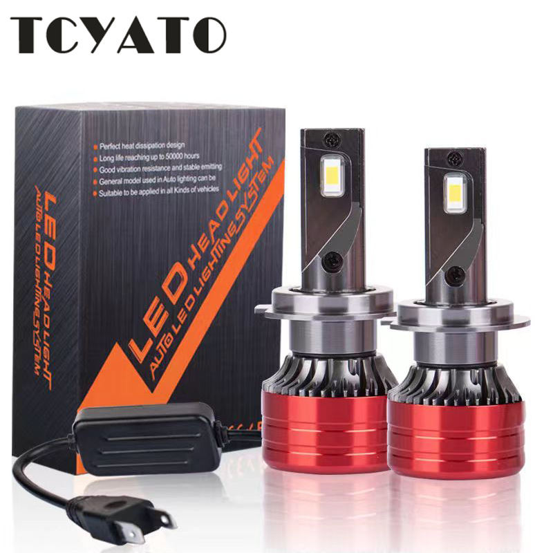 LED prednja svjetla žarulje s aluminijskim kućištem, 12V, kompatibilne s H1/H7/H4/H11/9005/9006, univerzalno za automobile i motocikle, prilagodljivo