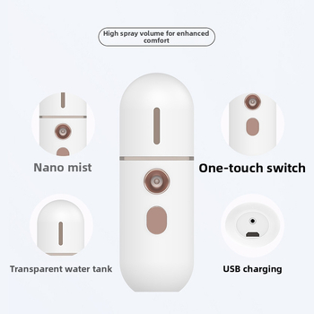 Welland WL2616 Mini studený sprej na hydratáciu, Ručný prenosný kozmetický sprej, 1. stupeň, vstavaná batéria, hmla do 10 s