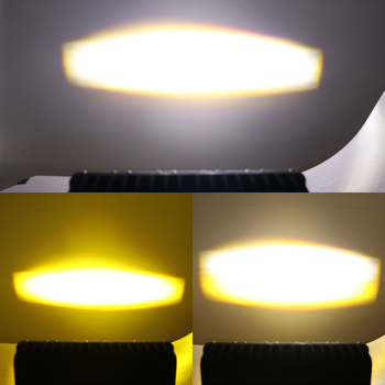 LED prednje svjetlo za električni motocikl, kvadratno, 10 LED, visoko svjetleća leća, modificirano prednje svjetlo, dvobojna bijela i žuta, daljinsko i blisko svjetlo