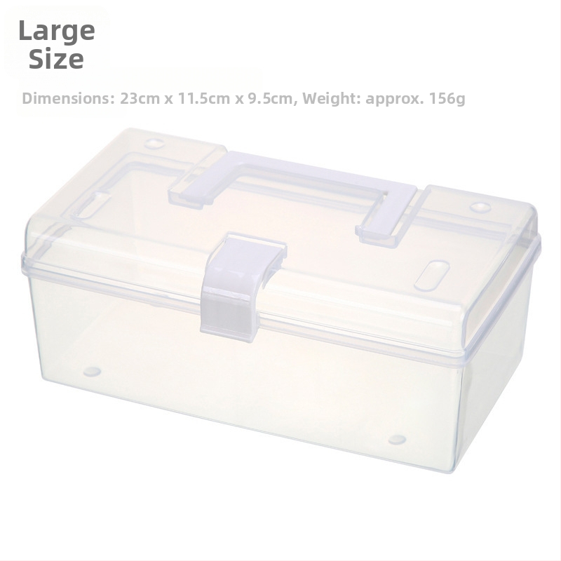 Cutie pentru bijuterii din plastic, multifuncțională, pentru utilizare pe birou și călătorii, cu un singur strat