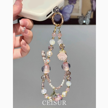 Lanț de telefon cu mărgele, design Key Pendant, model Marine Life, stil Small Fresh; Material: Plastic/Resin; Procesare: Semi-handmade; Număr produs FS0605