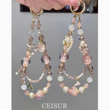 Lanț de telefon cu mărgele, design Key Pendant, model Marine Life, stil Small Fresh; Material: Plastic/Resin; Procesare: Semi-handmade; Număr produs FS0605