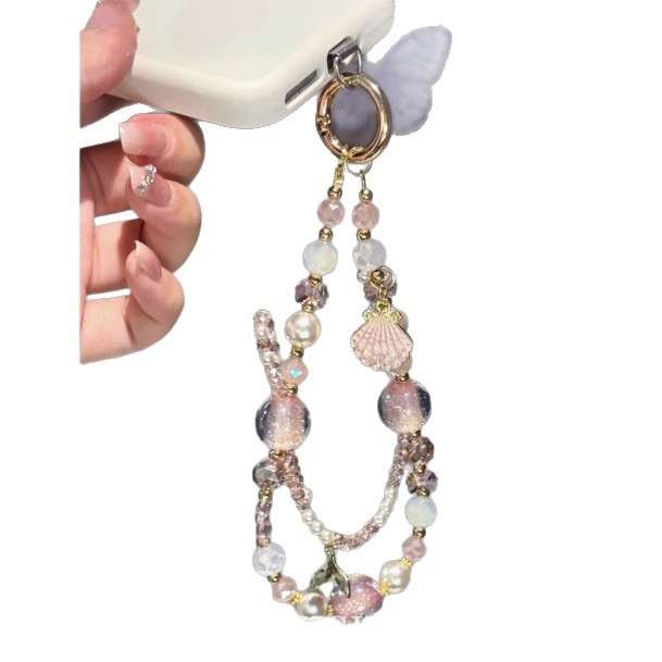 Lanț de telefon cu mărgele, design Key Pendant, model Marine Life, stil Small Fresh; Material: Plastic/Resin; Procesare: Semi-handmade; Număr produs FS0605