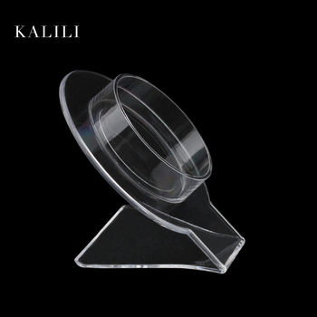 Suport de afișare pentru brățări – Transparent din plastic, cu inel fix, pentru brățări împletite