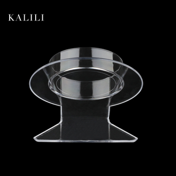 Suport de afișare pentru brățări – Transparent din plastic, cu inel fix, pentru brățări împletite