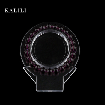 Suport de afișare pentru brățări – Transparent din plastic, cu inel fix, pentru brățări împletite