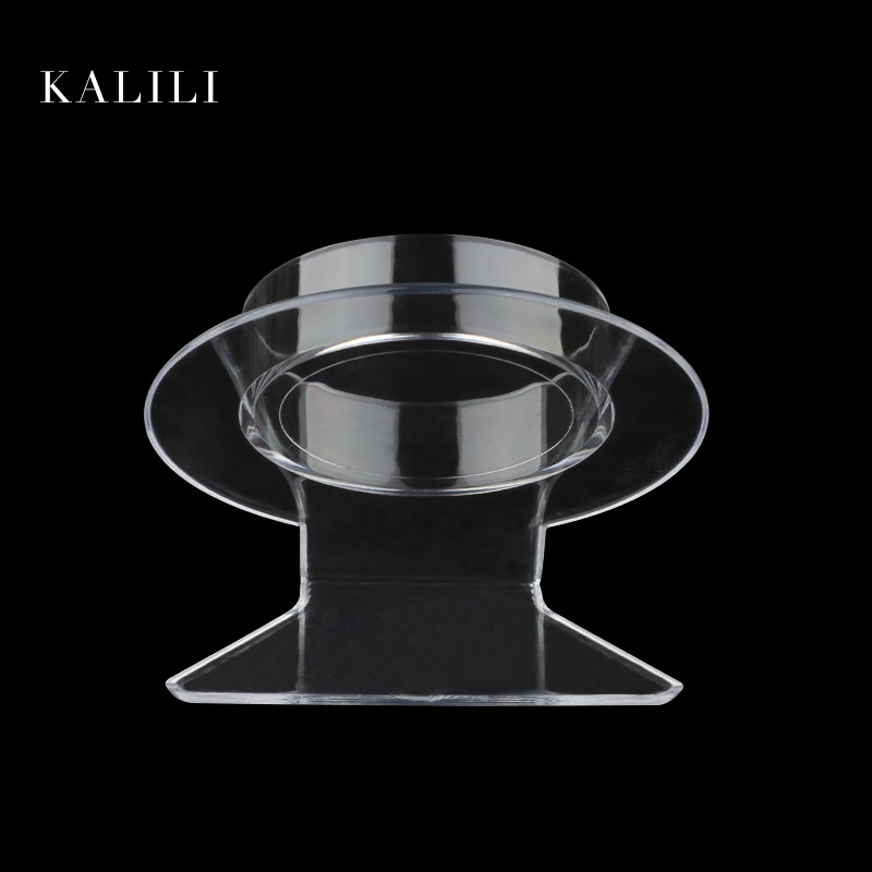 Suport de afișare pentru brățări – Transparent din plastic, cu inel fix, pentru brățări împletite