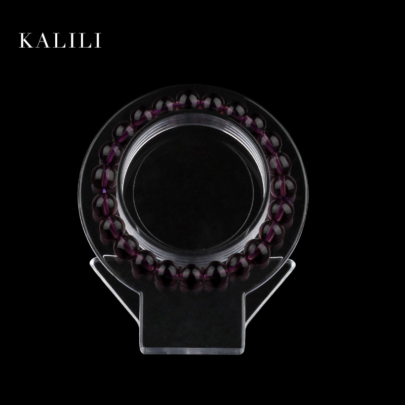 Suport de afișare pentru brățări – Transparent din plastic, cu inel fix, pentru brățări împletite