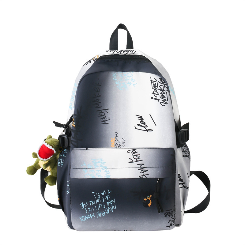 Ruksak s gradijentom graffiti za učenike, 20-35 L, najlon, prozračan i izdržljiv, gradski minimalistički dizajn