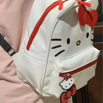 Japanski stil školska ruksak s anime motivom — svježi i slatki stil, PU materijal, proširiva dizajn, kapacitet do 20 L, stane laptop do 9 inča, svakodnevna upotreba