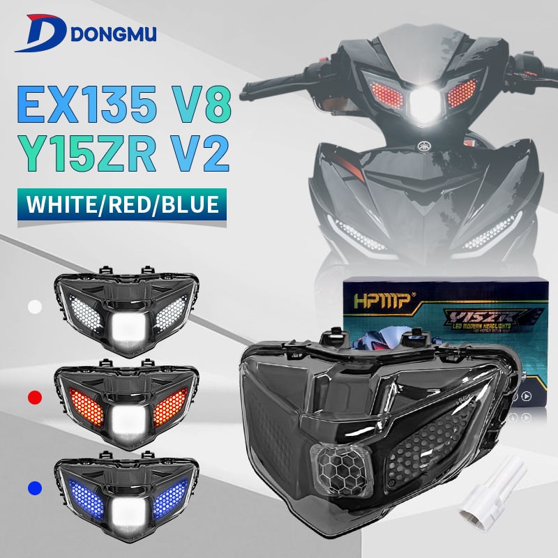 LED dnevna svjetla za Yamaha Y15ZR V2 LC135V8, HPMP-D009, ABS kućište, akrilno sjenilo, prilagodba dostupna