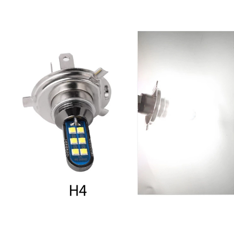 Motocikl LED prednje svjetlo H4 BA20D PX15D, 3030 LED, 12W, 860lm, 8-80V