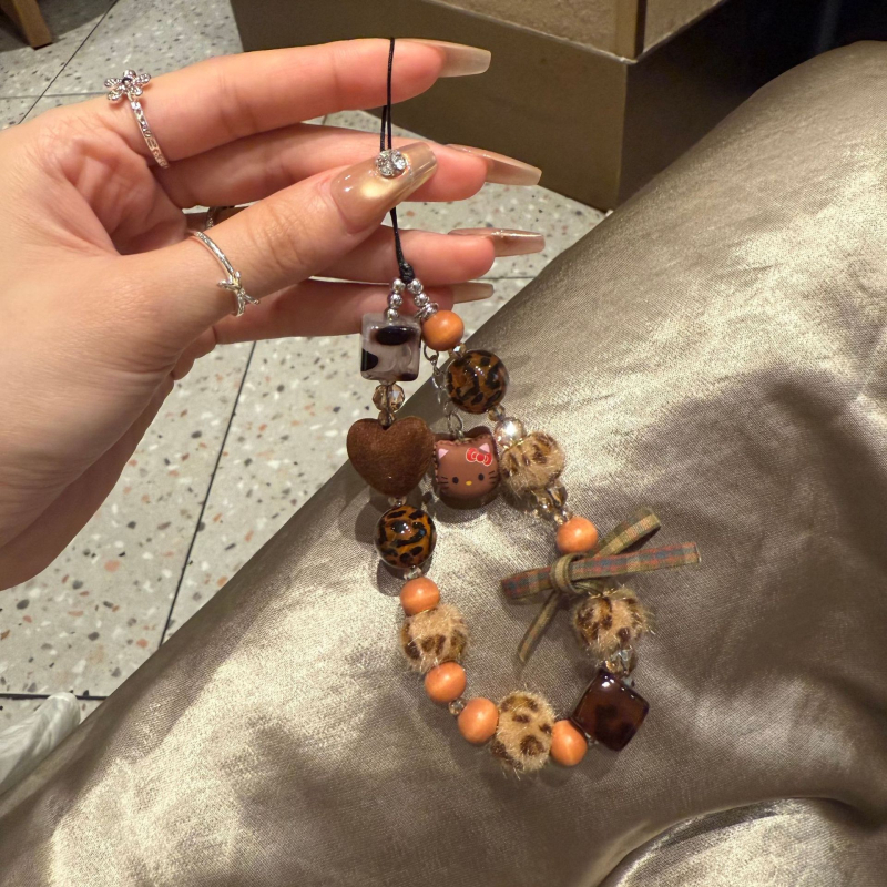 Lanyard za mobitel s mačjim motivom, ručno izrađeno od smole, PVC konopac, plastična kopča, ženski stil