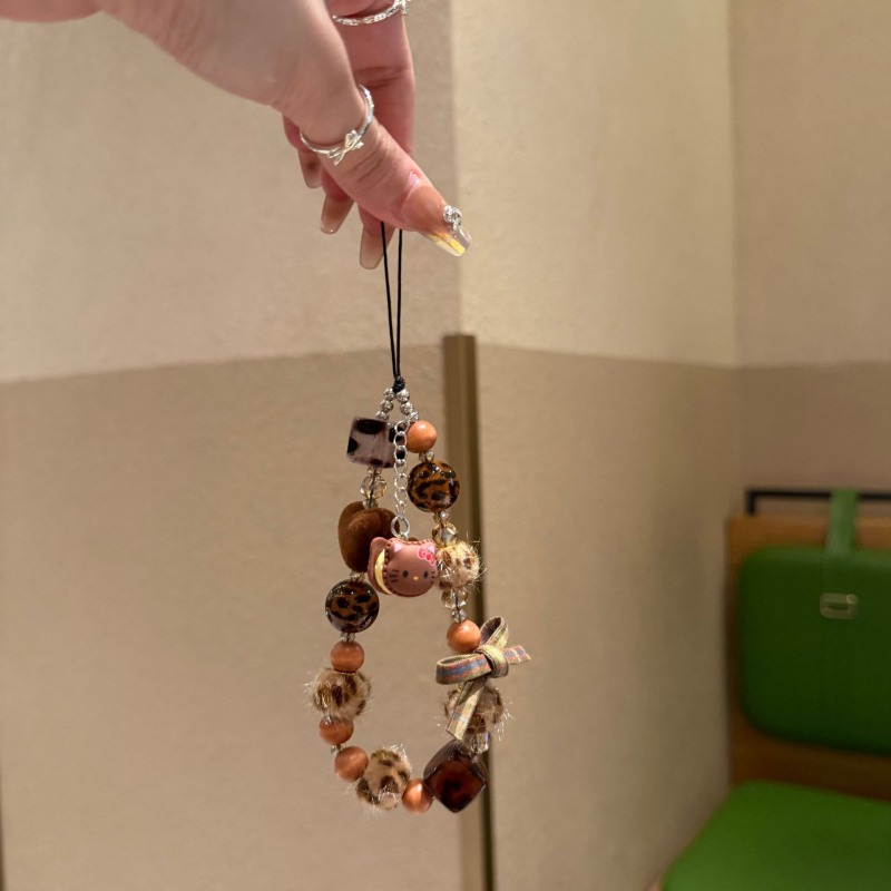 Lanyard za mobitel s mačjim motivom, ručno izrađeno od smole, PVC konopac, plastična kopča, ženski stil