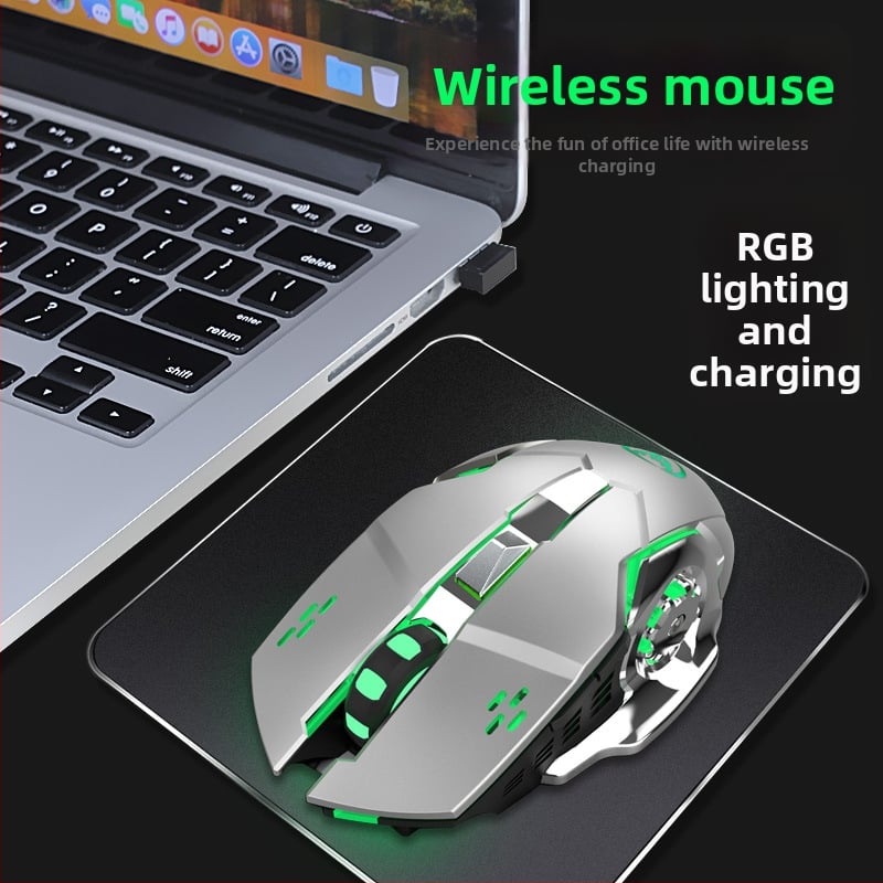 Optická bezdrôtová myš, dvojmód 2,4G/Bluetooth, 1600 DPI, 6 tlačid, USB rozhranie (päť úrovní DPI)