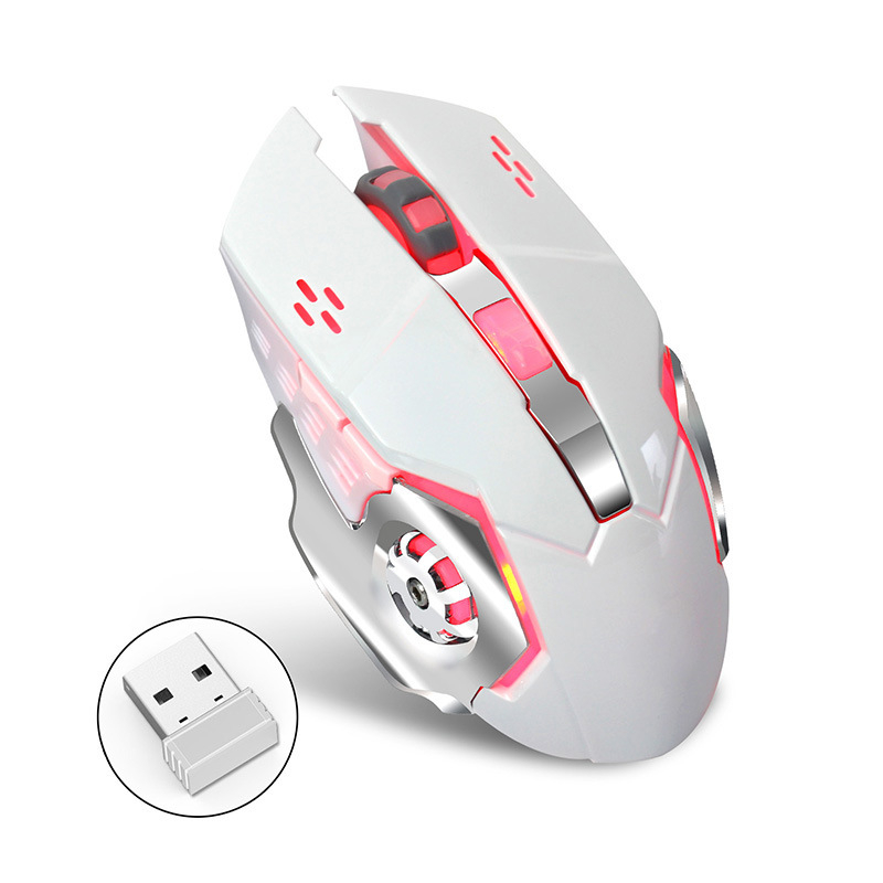 Оптична безжична мишка, двоен режим 2.4G/Bluetooth, 1600 DPI, 6 бутона, USB интерфейс (пет нива DPI)