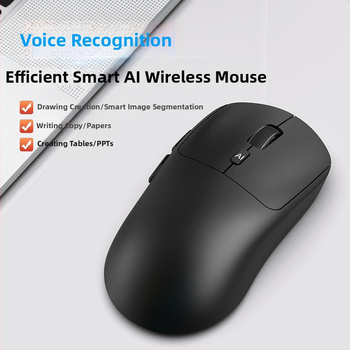 Bezdrôtová AI hlasová myš V18 – preklad hlasu a AI asistent (2.4G+Bluetooth, 3500dpi, 3 tlačidlá, USB, dosah 10 m)