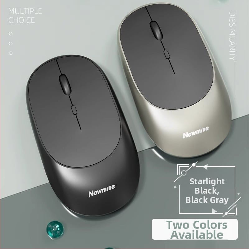 Newman Bluetooth miš s dvostrukim načinom 2.4GHz + Bluetooth, 1200dpi, 3 tipke, punjiva, domet 10 m