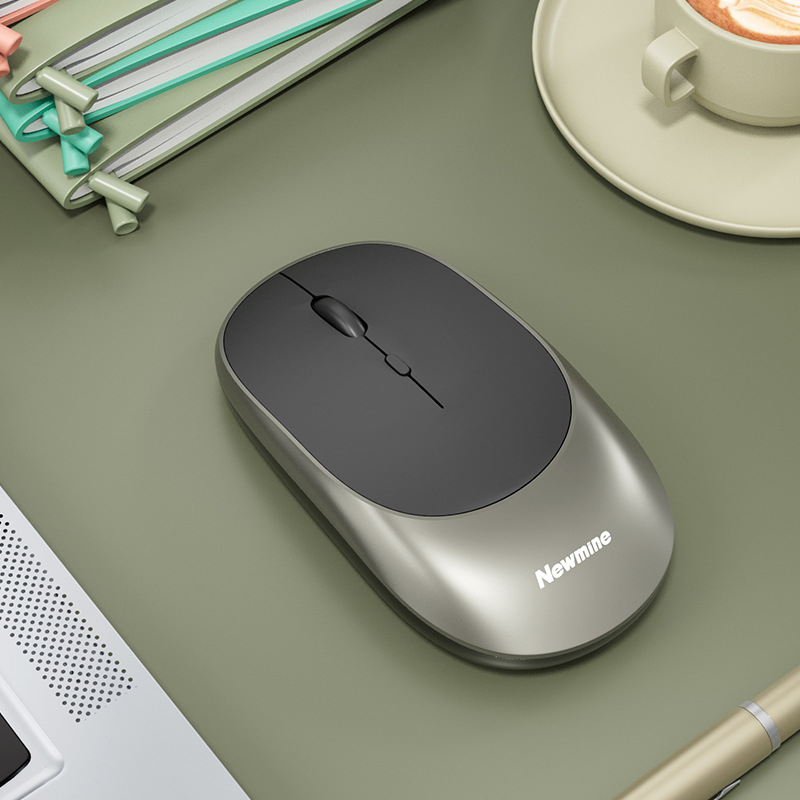 Newman Bluetooth miš s dvostrukim načinom 2.4GHz + Bluetooth, 1200dpi, 3 tipke, punjiva, domet 10 m