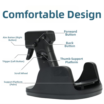 Жична пистолетоподобна гейминг мишка с FPS хват, 6 бутона, DPI 400–4000, USB, кабел 180 см
