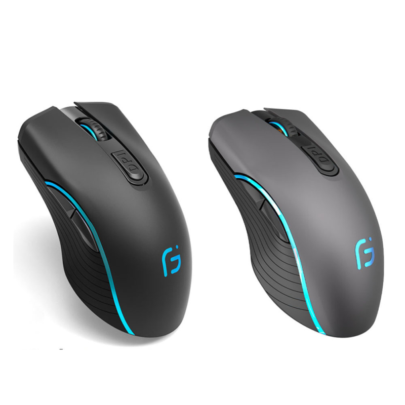 Bežična optička miš, punjiva, dualni način Bluetooth i 2.4G, 2400dpi, 6 tipki, USB sučelje, za laptop