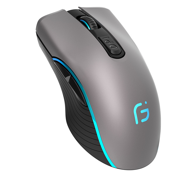 Bežična optička miš, punjiva, dualni način Bluetooth i 2.4G, 2400dpi, 6 tipki, USB sučelje, za laptop
