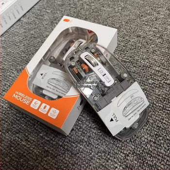 Skaidri belaidė Bluetooth optinė pelė (Bluetooth, 2.4G, optinis jutiklis)