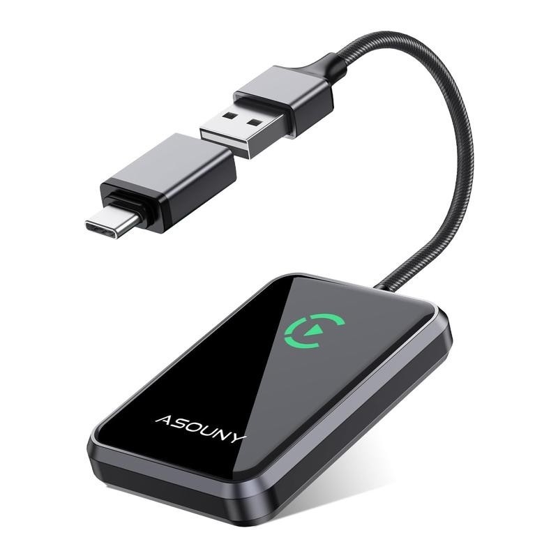 BY960H Android CarPlay Box — Bežični CarPlay adapter, kućište od aluminijske legure + kaljeno staklo 6H, pretvarač s kabela na bežični CarPlay