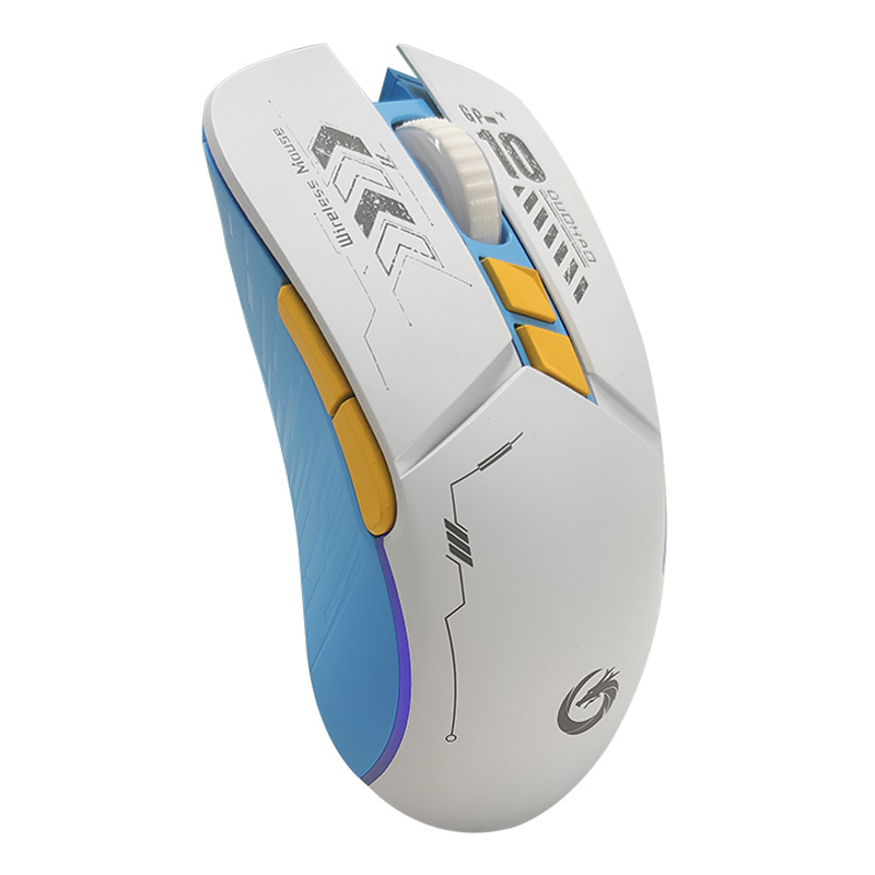 2.4G bezdrôtová myš s 7 tlačidlami, 1600 DPI, 3-úrovňové nastavenie DPI, ergonómia, vstavaná dobíjateľná batéria