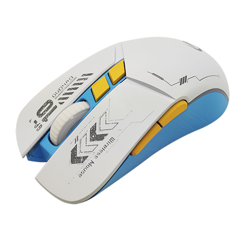 2.4G bezdrôtová myš s 7 tlačidlami, 1600 DPI, 3-úrovňové nastavenie DPI, ergonómia, vstavaná dobíjateľná batéria