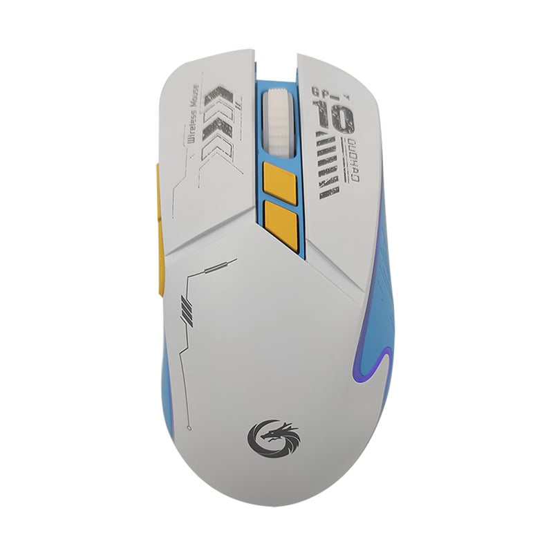 2.4G bezdrôtová myš s 7 tlačidlami, 1600 DPI, 3-úrovňové nastavenie DPI, ergonómia, vstavaná dobíjateľná batéria