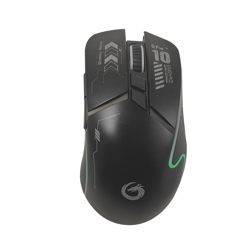 2.4G bezdrôtová myš s 7 tlačidlami, 1600 DPI, 3-úrovňové nastavenie DPI, ergonómia, vstavaná dobíjateľná batéria