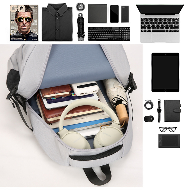 Torba za putovanje s laptopom, unisex, kompatibilna s 14-inčnim laptopom, kapacitet 36–55 L, Oxford tkanina, prozračan