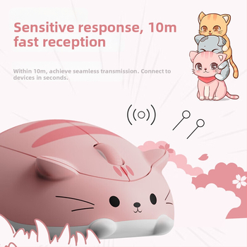 Spīdīga bezvadu pele datoram ar 9 taustiņiem, 1000 DPI, 2.4G + Bluetooth, PS/2 interfeiss