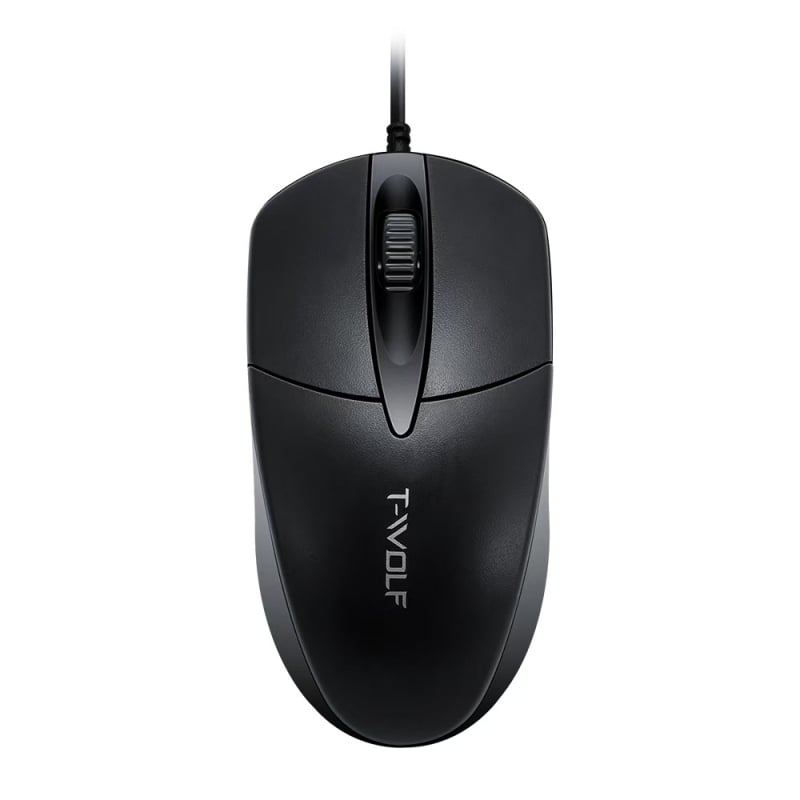 Žični optički miš T-Wolf Thunder Wolf V12/V13, USB, 1000 DPI, 3 tipke, ergonomski za laptop