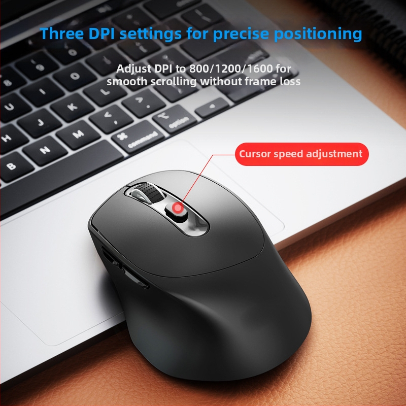 T36 Bluetooth безжична мишка, 2,4G + Bluetooth, 1600 DPI, 6 бутони, презареждаща се, ергономичен дизайн