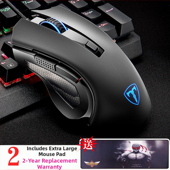 Model T19 USB káblový optický myš – 2400dpi, 7 tlačidiel