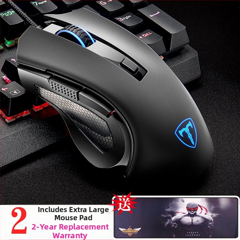 Model T19 USB káblový optický myš – 2400dpi, 7 tlačidiel