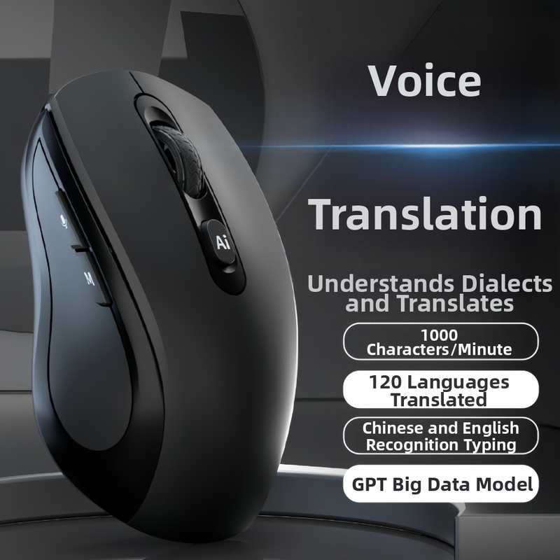 Bezdrôtová myš s 4000 DPI, 6 tlačidiel, USB rozhranie, 2.4G + Bluetooth, vstavaná dobíjateľná batéria, ergonomický dizajn