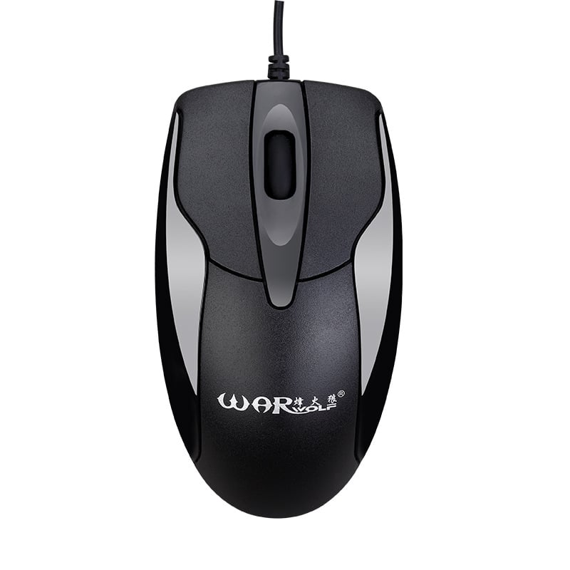 Žični USB miš, 1200 DPI, 3 tipke, ergonomski, kabel 1,5 m, za stolna računala