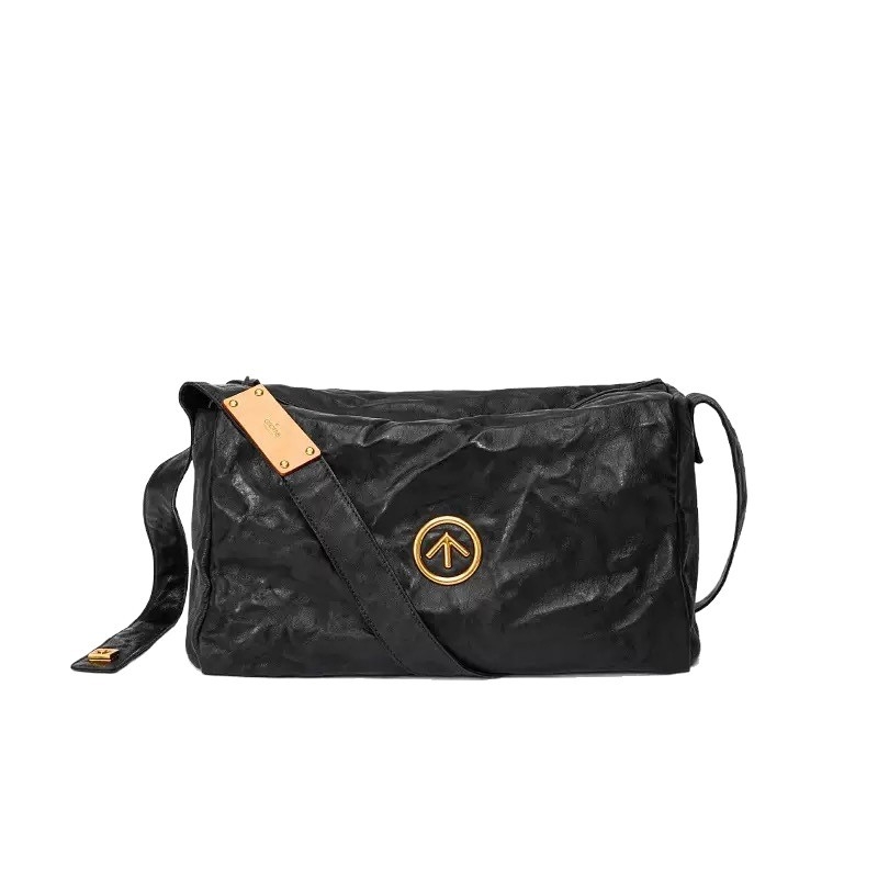 Grotto Unisex Crossbody Torba od Prave Kože — Prvi Sloj Kože, Veliki Kapacitet