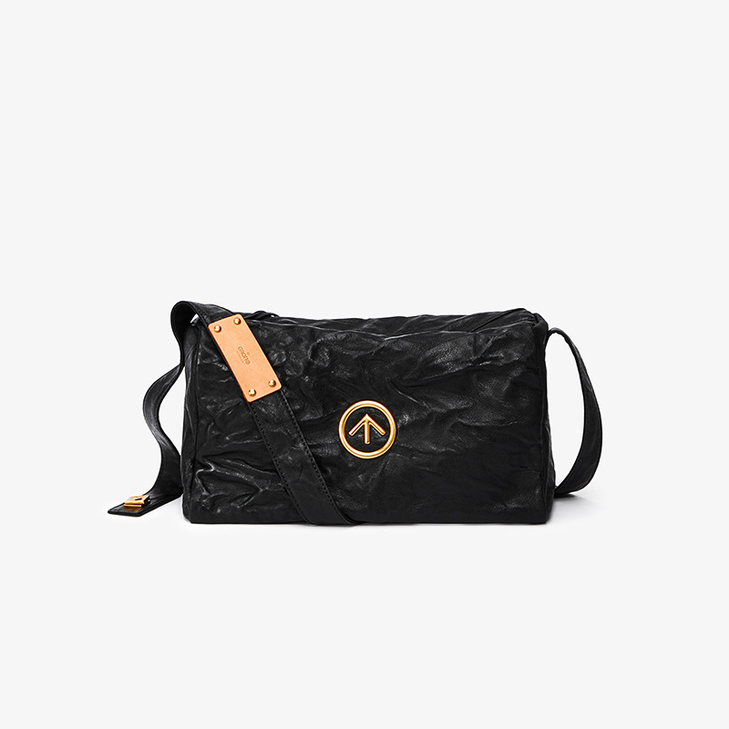 Grotto Unisex Crossbody Torba od Prave Kože — Prvi Sloj Kože, Veliki Kapacitet