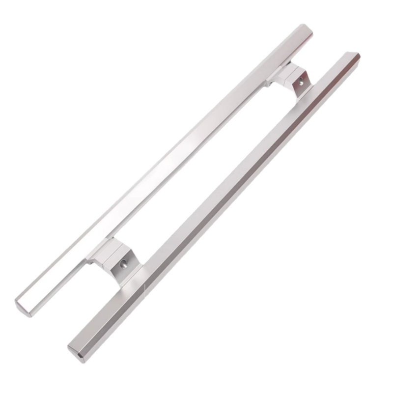 Set aluminijskih ručki za staklena vrata s okvirima, s nagibnim podom i oprugom, za klizna vrata