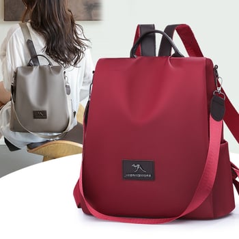 Nagy kapacitású hátizsák Oxford anyagból, városi egyszerű stílus, lopás elleni kialakítás, rejtett cipzáras zseb.