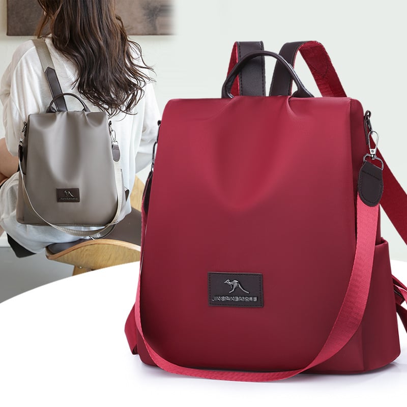 Nagy kapacitású hátizsák Oxford anyagból, városi egyszerű stílus, lopás elleni kialakítás, rejtett cipzáras zseb.