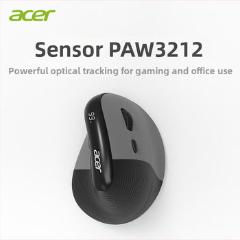Acer Bezdrôtová Bluetooth vertikálna ergonomická myš, 7 tlačid, tichý chod, dosah 10 m, dobíjateľná batéria
