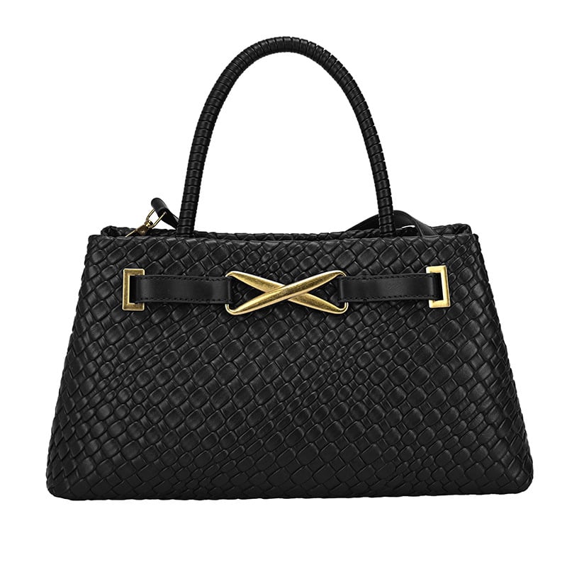 Torba od slame, ženska, preko ramena i crossbody, horizontalnog kvadratnog oblika, zatvaranje na zip, poliester podstava, unutarnje pretince: pretinac sa zipom, pretinac za dokumente, laminirani zip pretinac, jedna naramenica