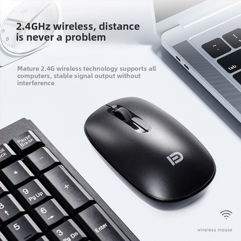 Bezdrôtová myš USB, 2,4 GHz, 1000DPI optické rozlíšenie, 3 tlačidlá, ergonomický dizajn
